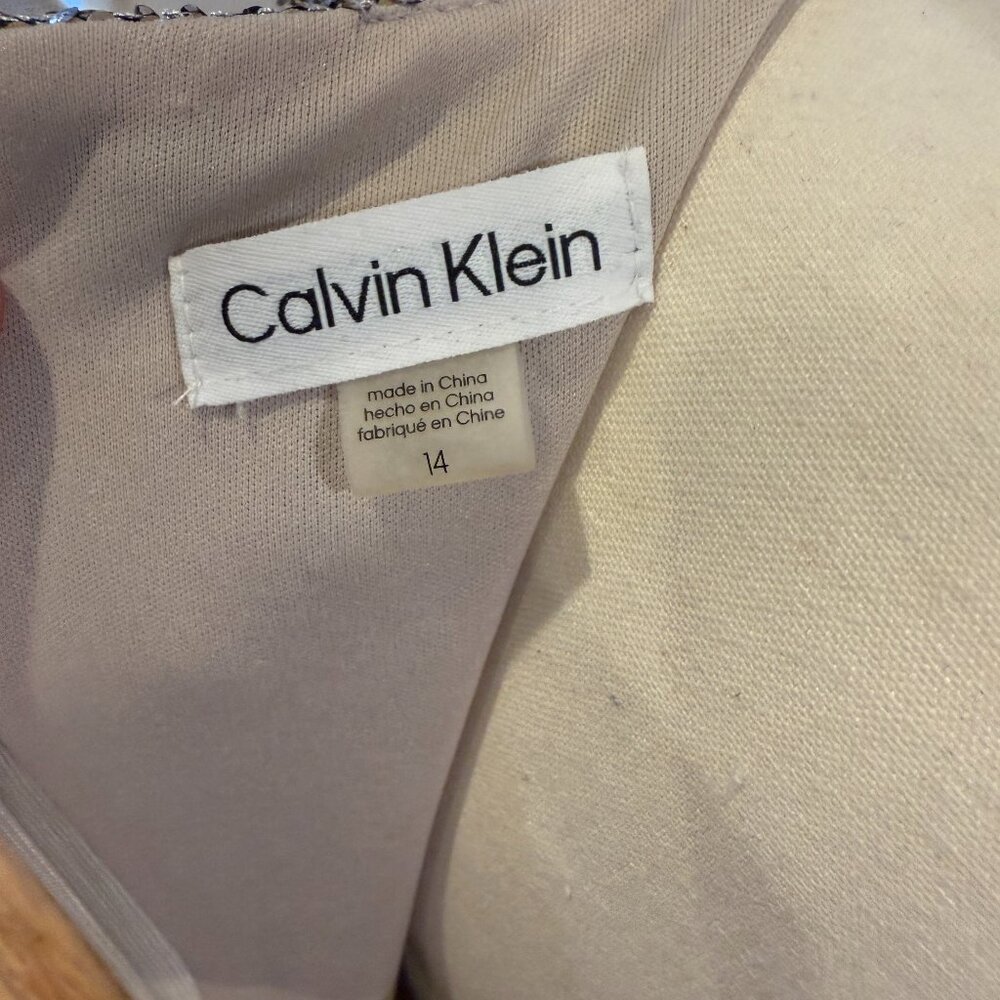 Calvin Klein Gold Evening Dress